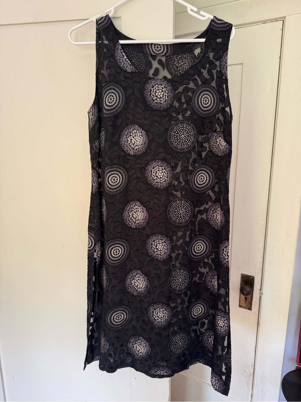 Gorgeous see-through Black Mandala Patterned Tunic dress